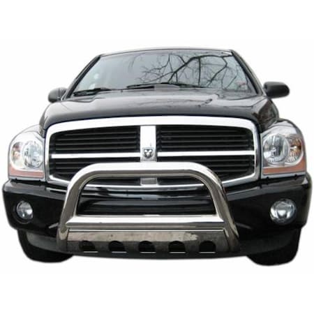 3 In. Polished Stainless Steel Bull Bar With Skid Plate- 2003-2008